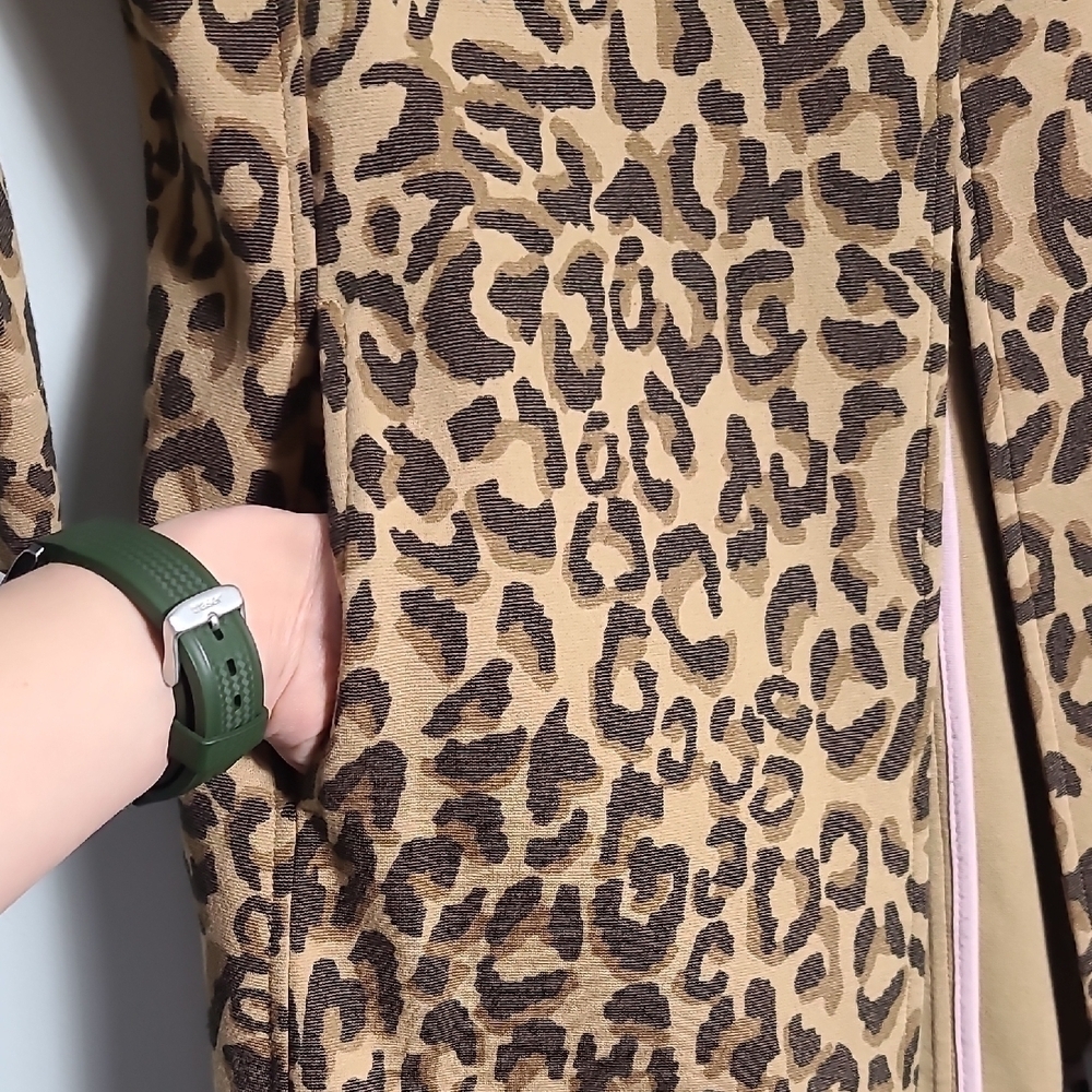CAROL ANDERSON By Invitation Leopard Print Jacket 3/4 Sleeve w/Pockets Size XS - Picture 11 of 16